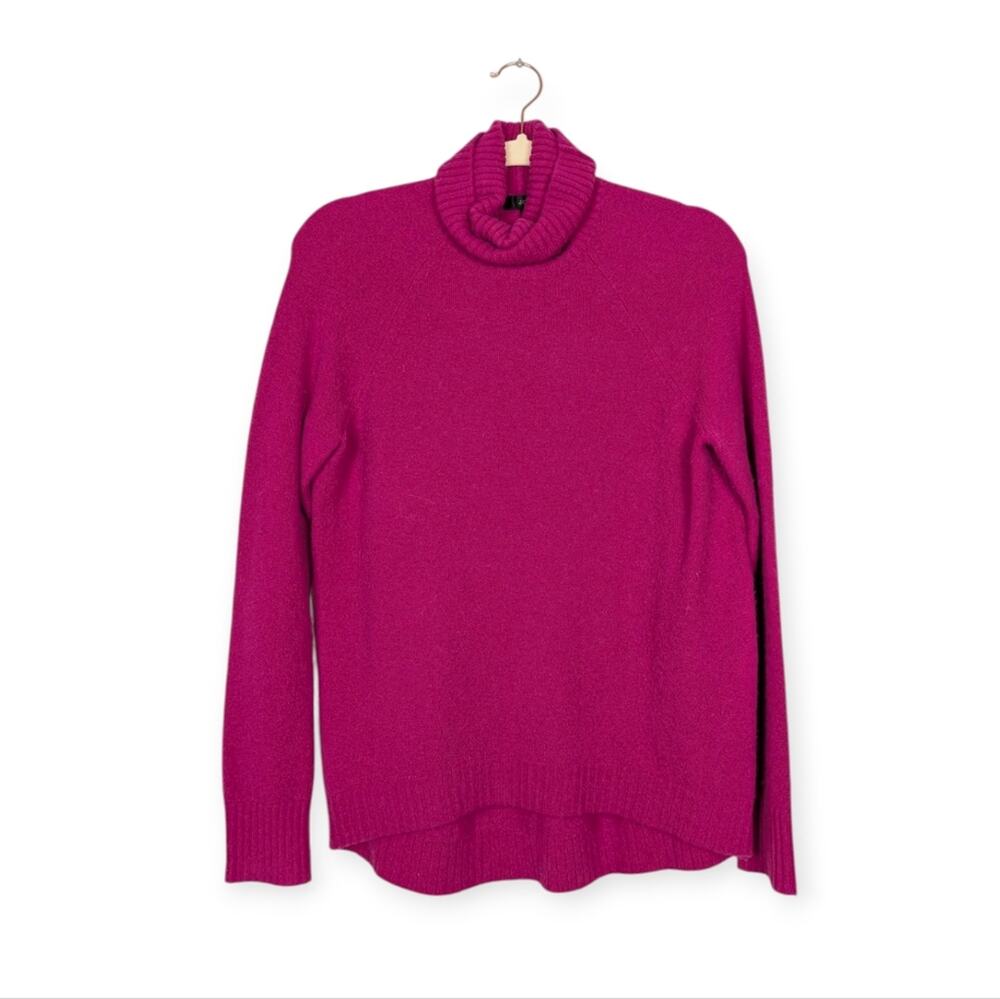 J. Crew Fuschia Wool-Blend Mock Neck Sweater Size XS